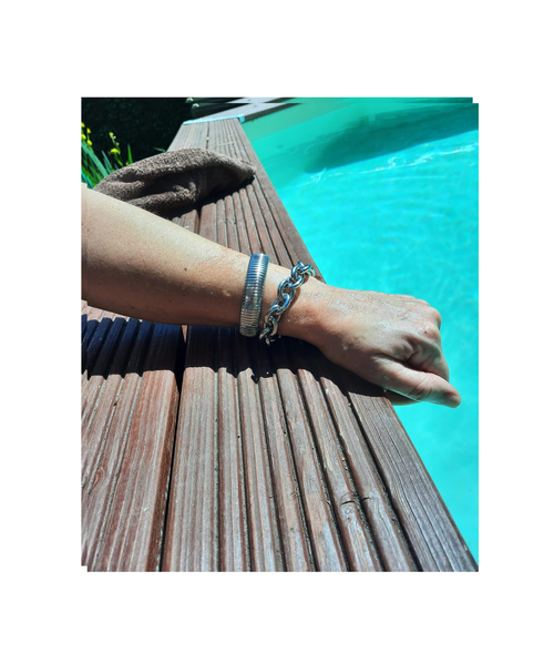 Armband met massieve schakels