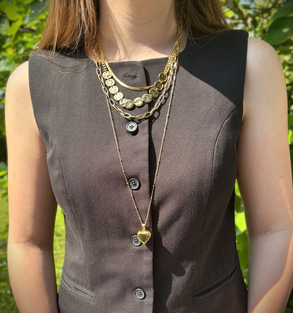Lange ketting met hart