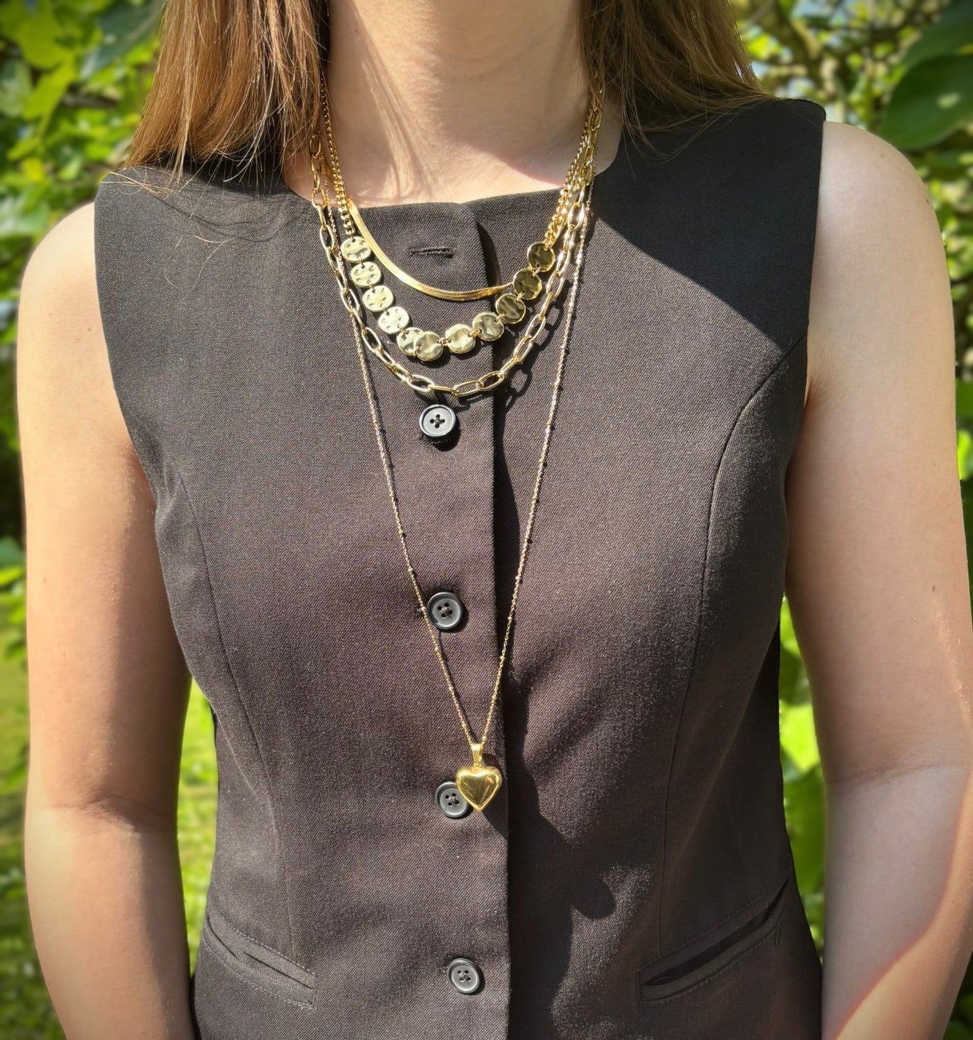 Lange ketting met hart
