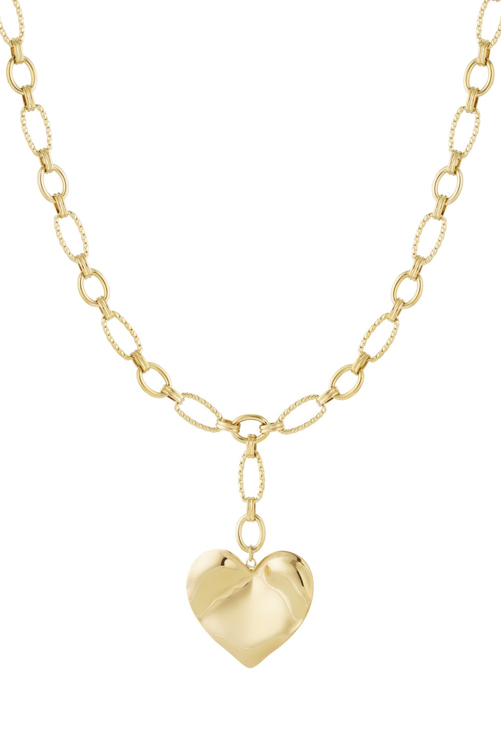 Statement ketting met hart