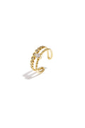 Dubbele ring met strass