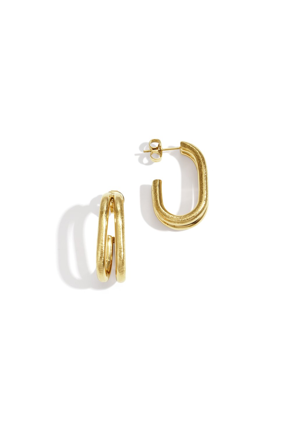 Oorringen met dubbel ovaal design