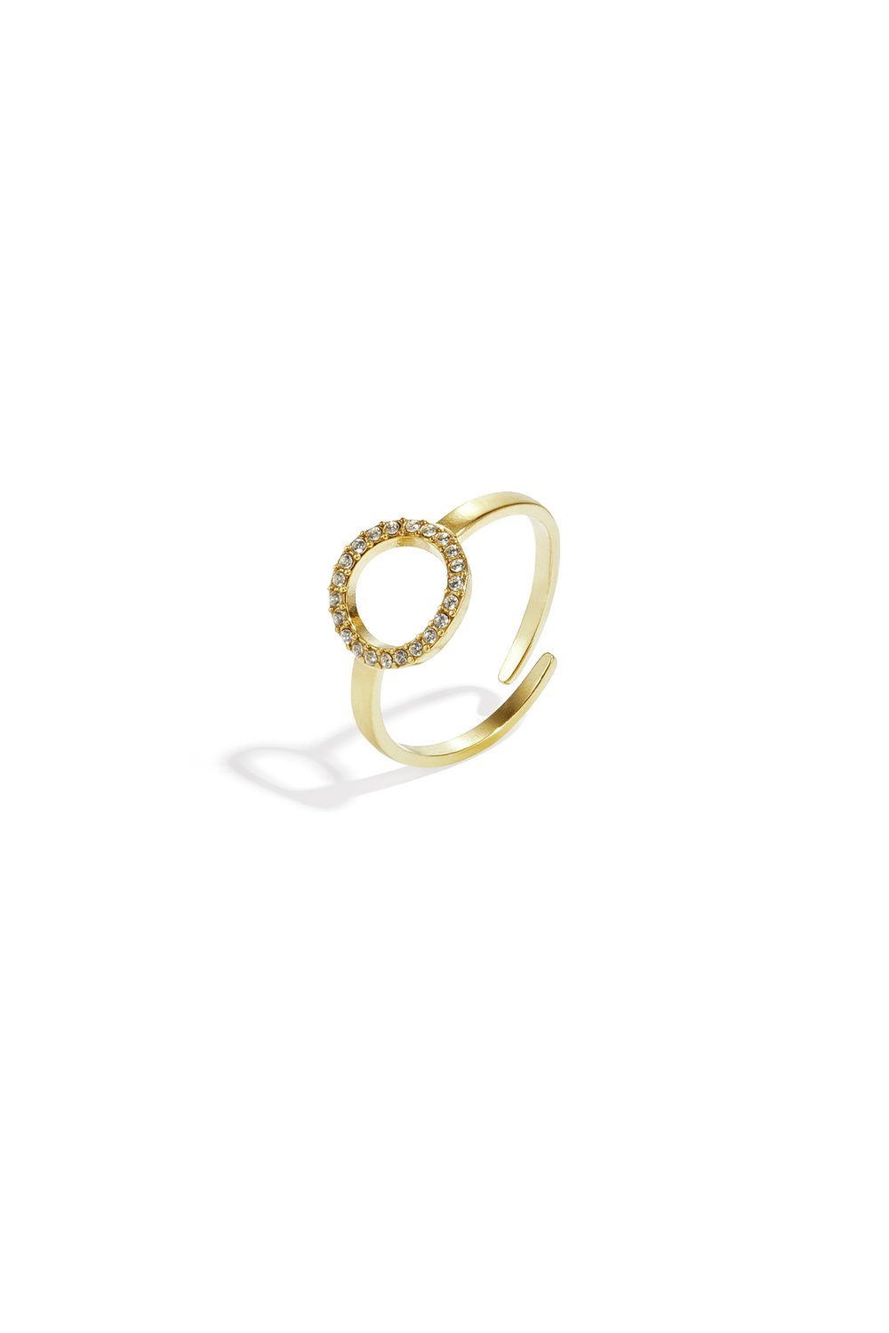 Ring met circel van strass