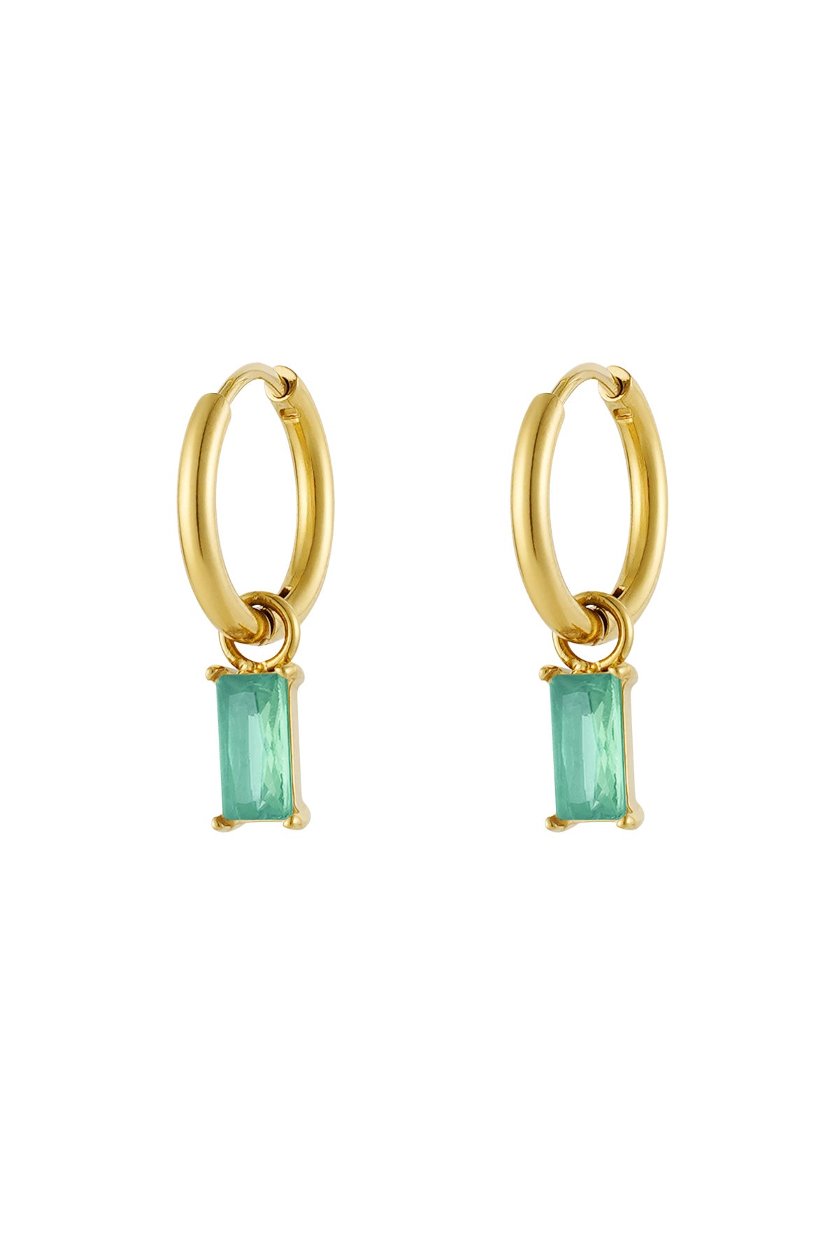 Oorringetjes met langwerpige steen (2 varianten)