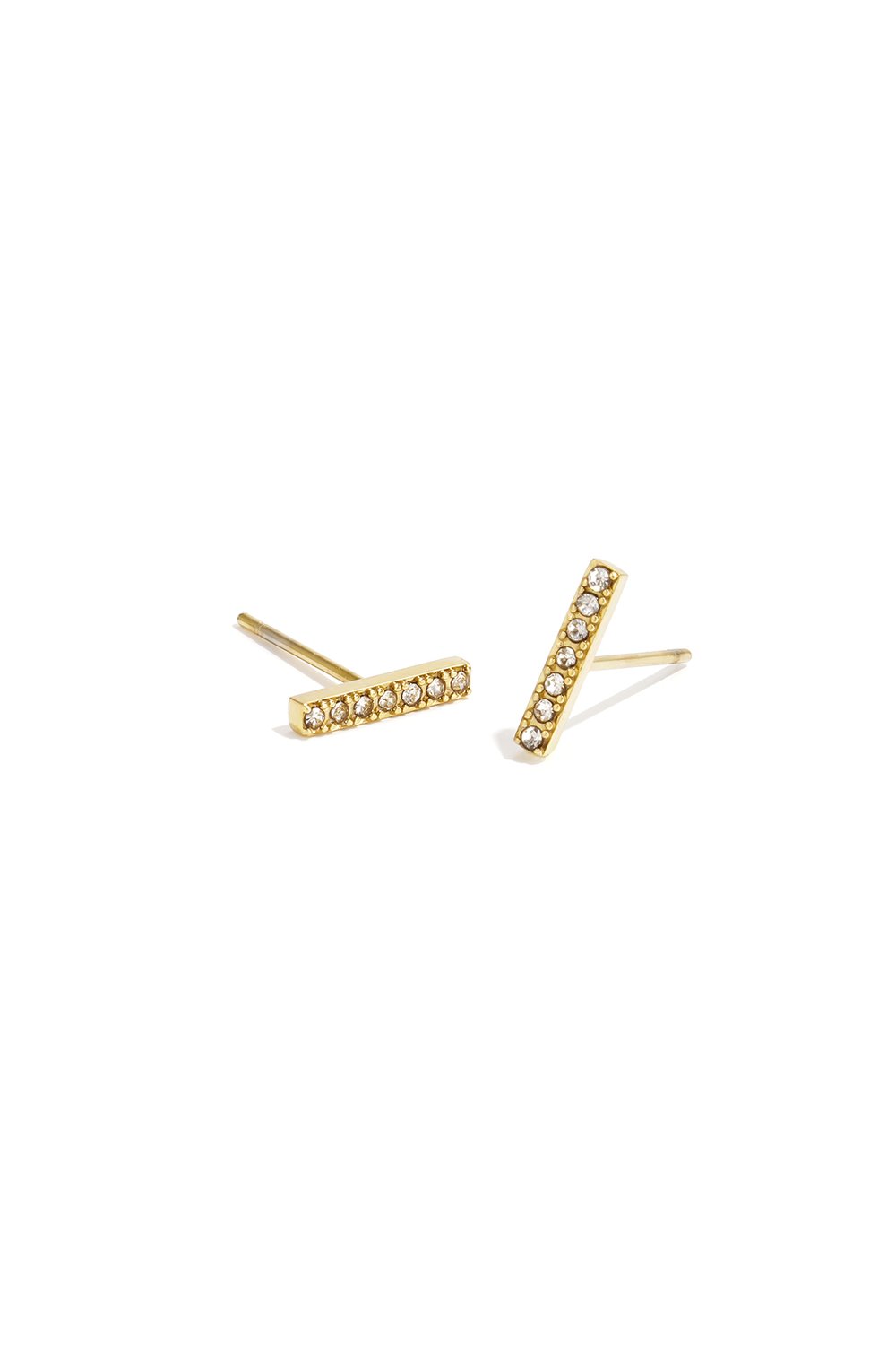 Stud staafjes met strass steentjes