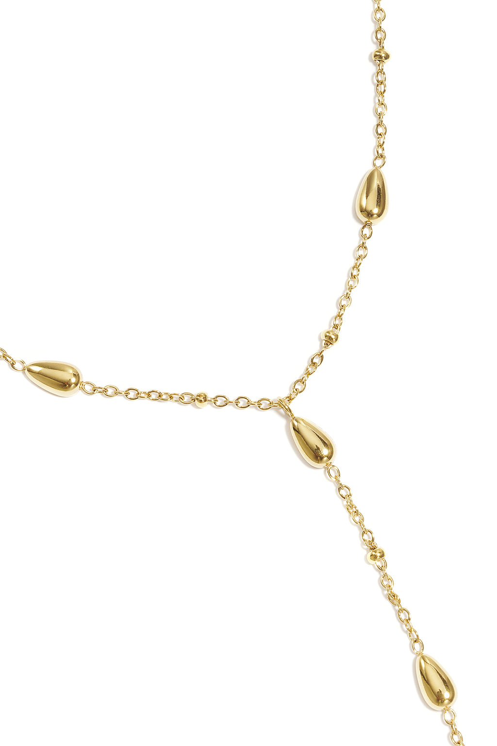 Y ketting met druppel detail