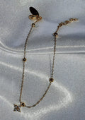Fijne armband met bloem in strass