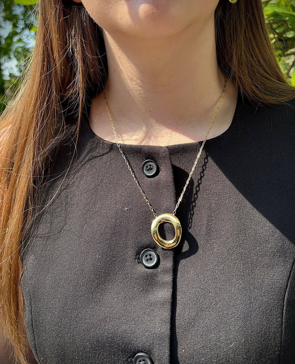 Ketting met organische cirkel