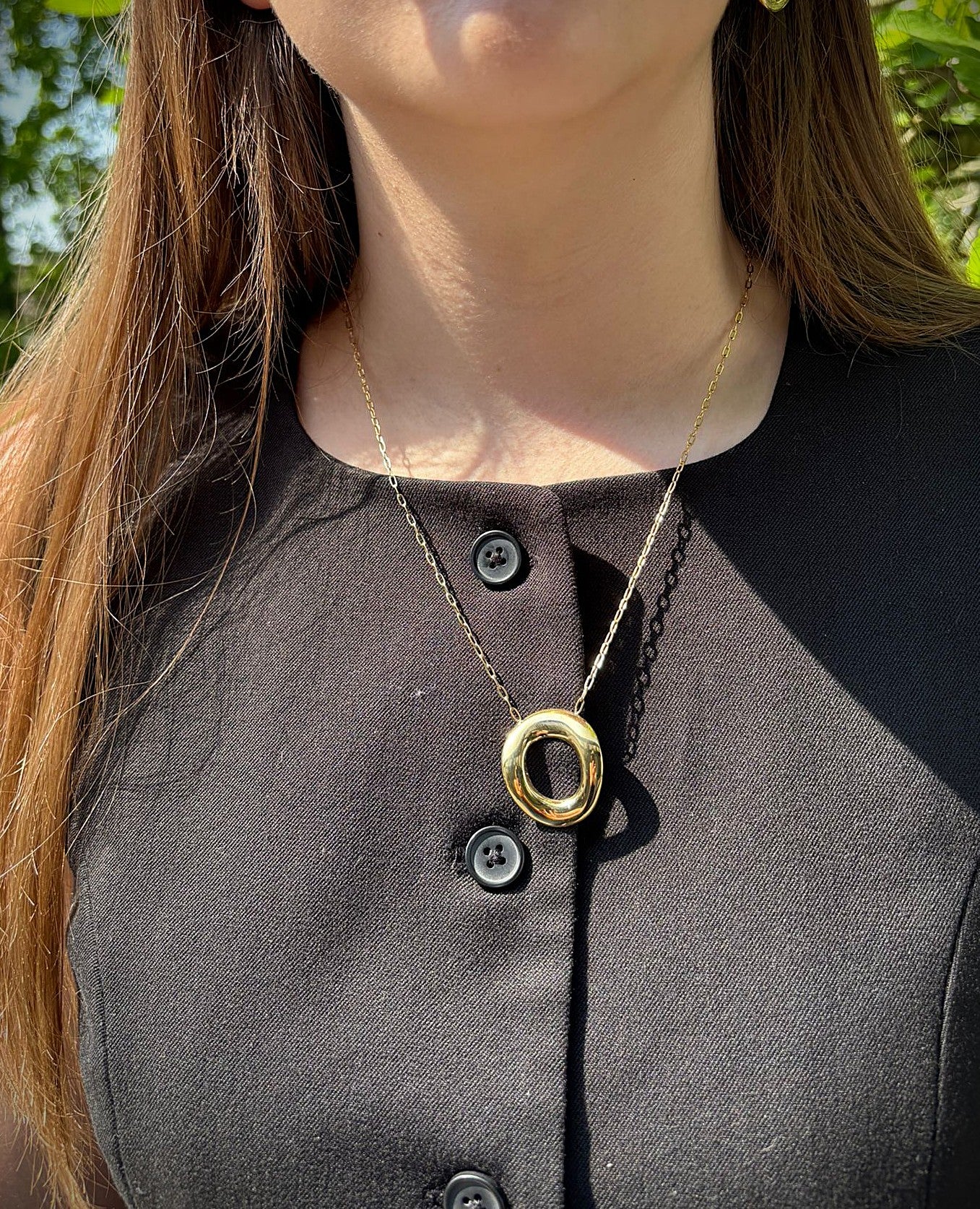 Ketting met organische cirkel