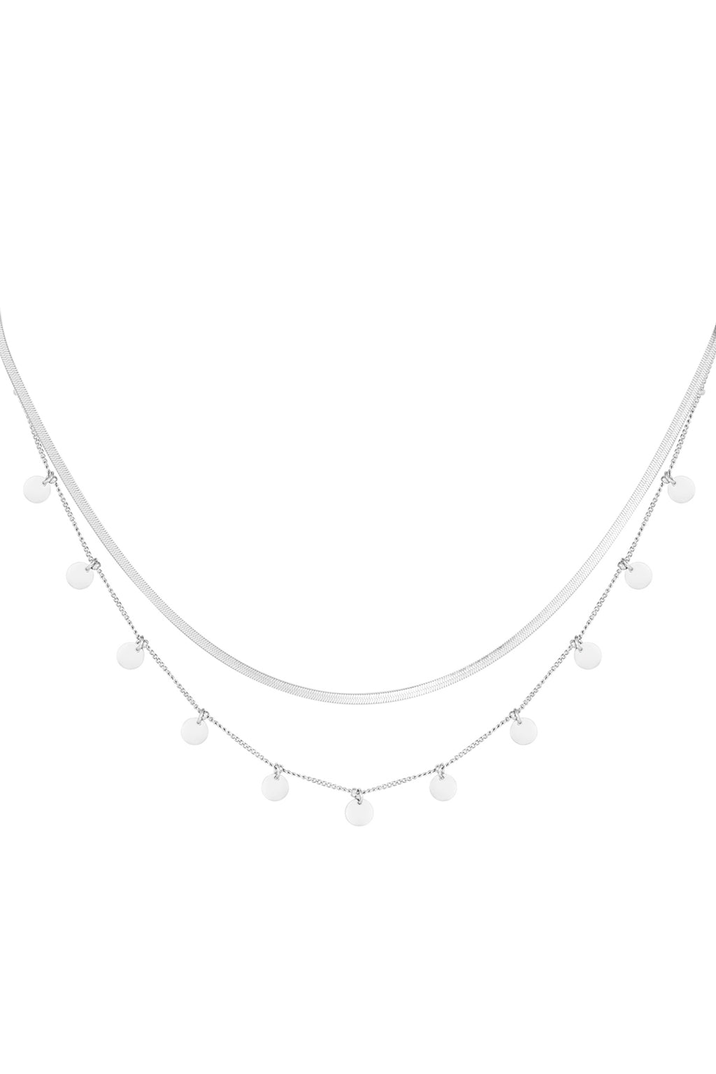 Dubbele ketting met muntjes