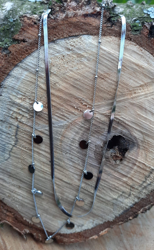 Dubbele ketting met muntjes