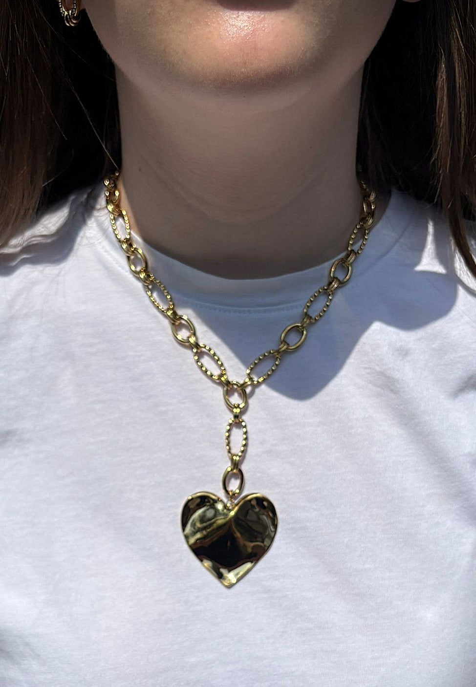 Statement ketting met hart