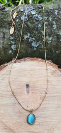 Ketting blauwe steen