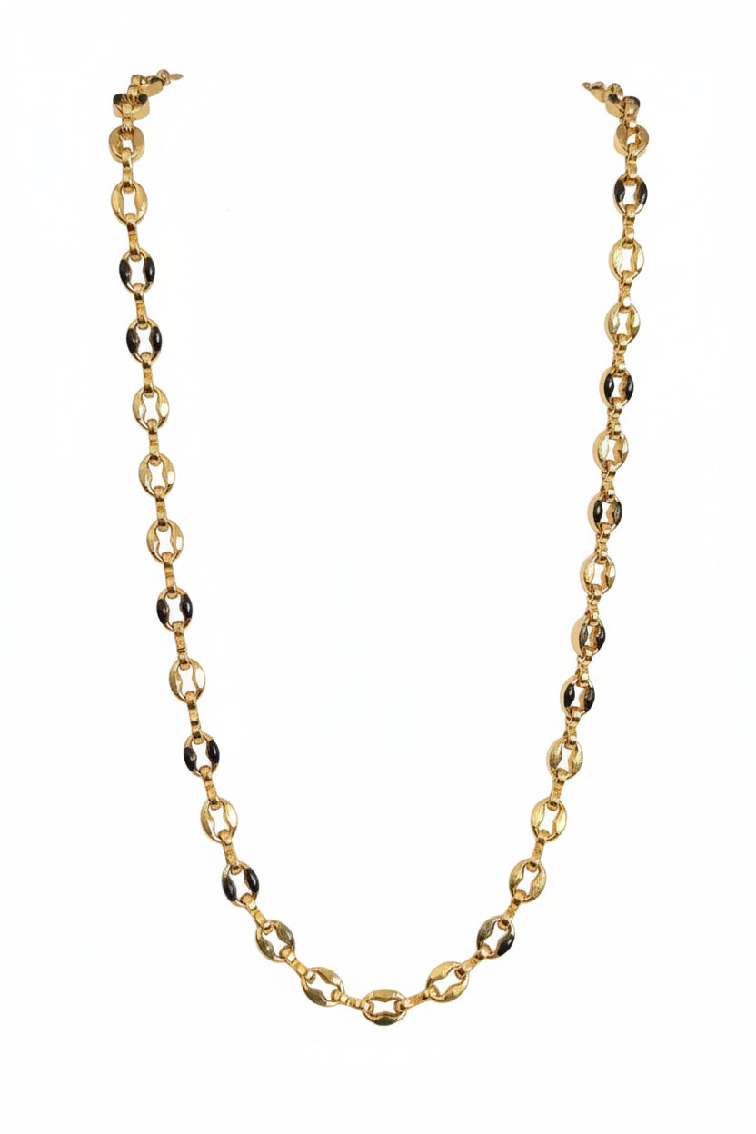 Ketting met zwart schakeldetail