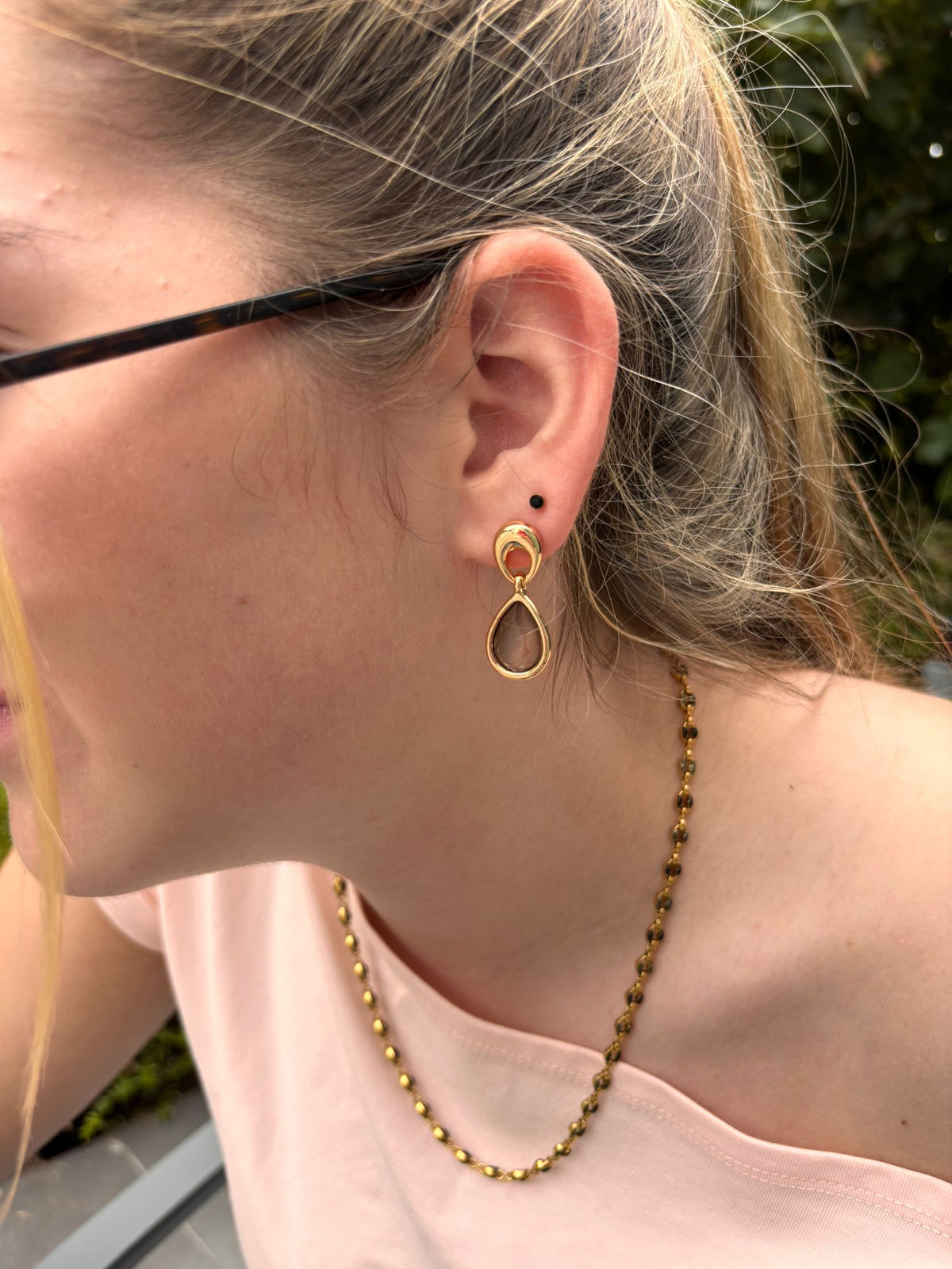 Ketting met zwart schakeldetail