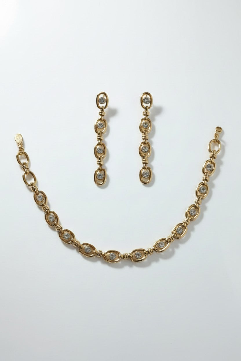 Set oorbellen met armband