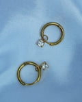 Oorringetjes met kleine strass bedel