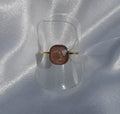 Fijn ring met champagne kleurige steen