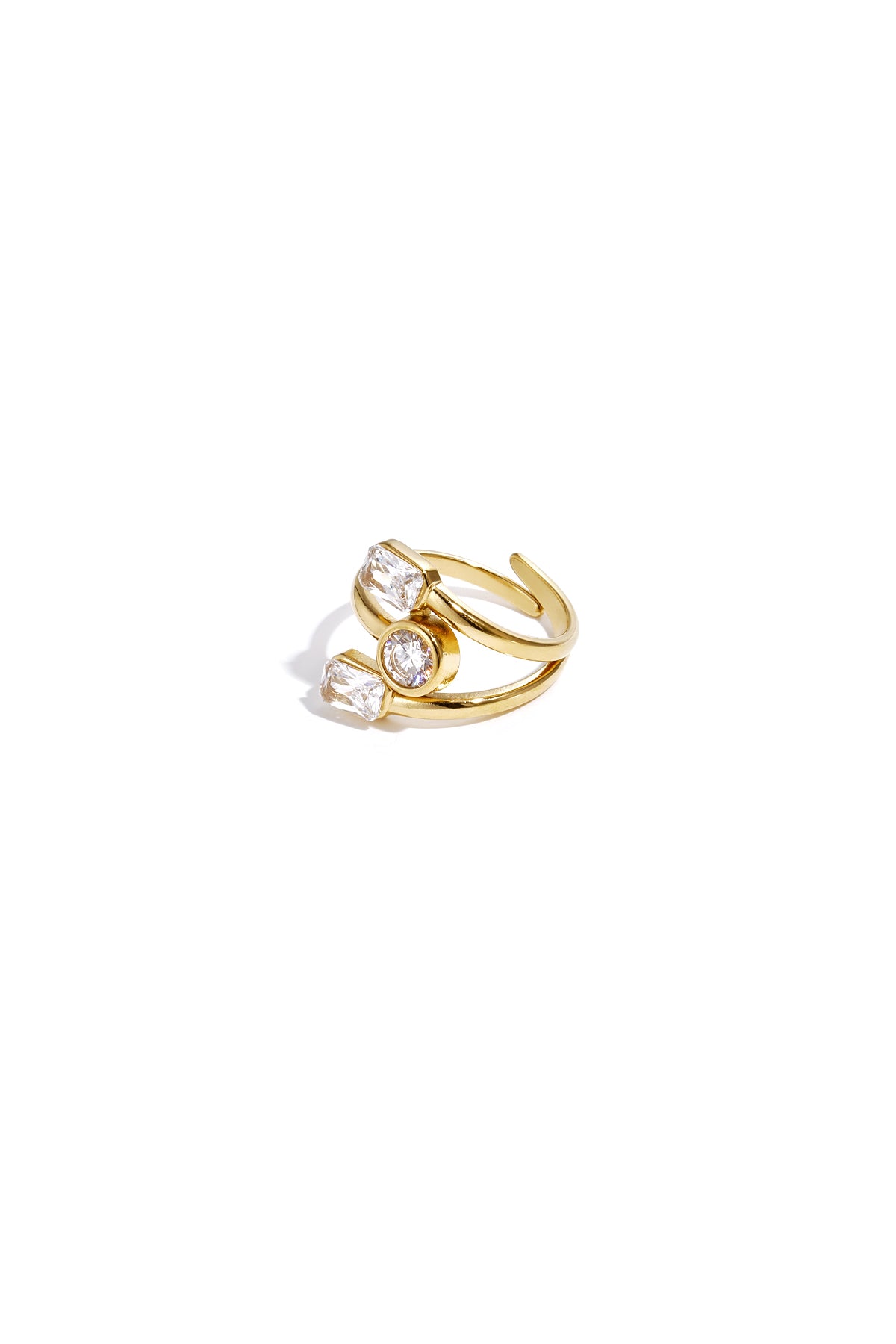 Ring met Zirkonia stenen