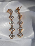 Elegante lange oorbellen met strass