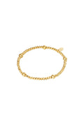 Stretch armband gouden kralen