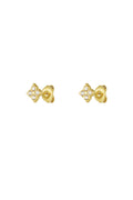 Studs met 4 strass steentjes