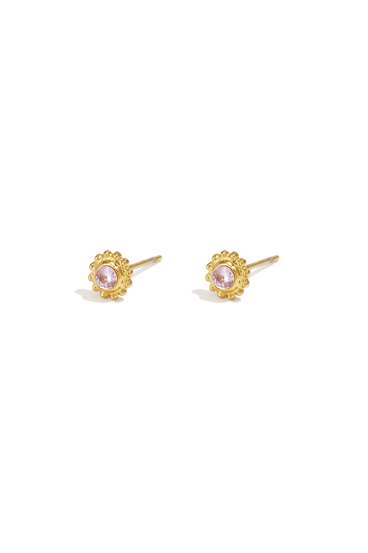 Studs met roze strass