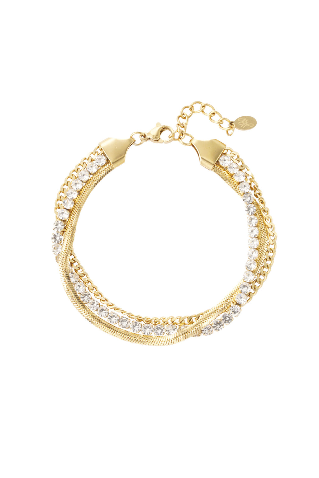 Triple armband strass